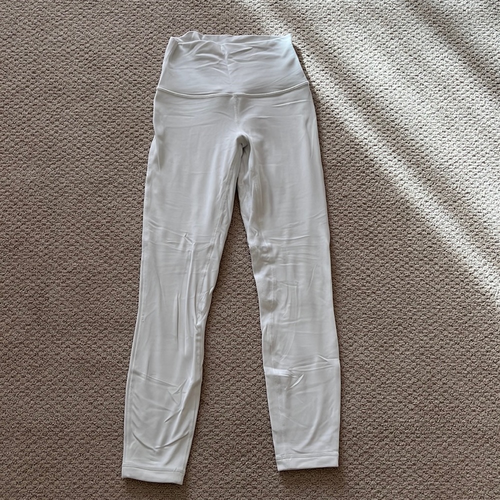 White lululemon align leggings. Size 4